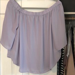 Off the shoulder purple top